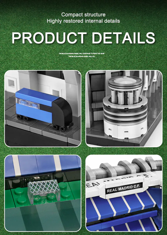 The iconic Bernabeu Stadium, home to the legendary Real Madrid football club, is a must-visit destination for sports fans worldwide. Soak in the electric atmosphere and Mould King 22026