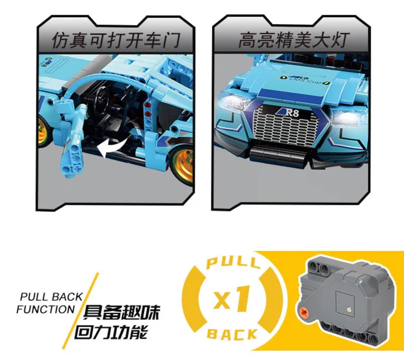 Discover the Pullback Mechanism Building Block Set from BrixBros-Store! With a special pullback motor, less than 1000 pieces, and high-quality construction this toy offers endless fun for kids aged 6