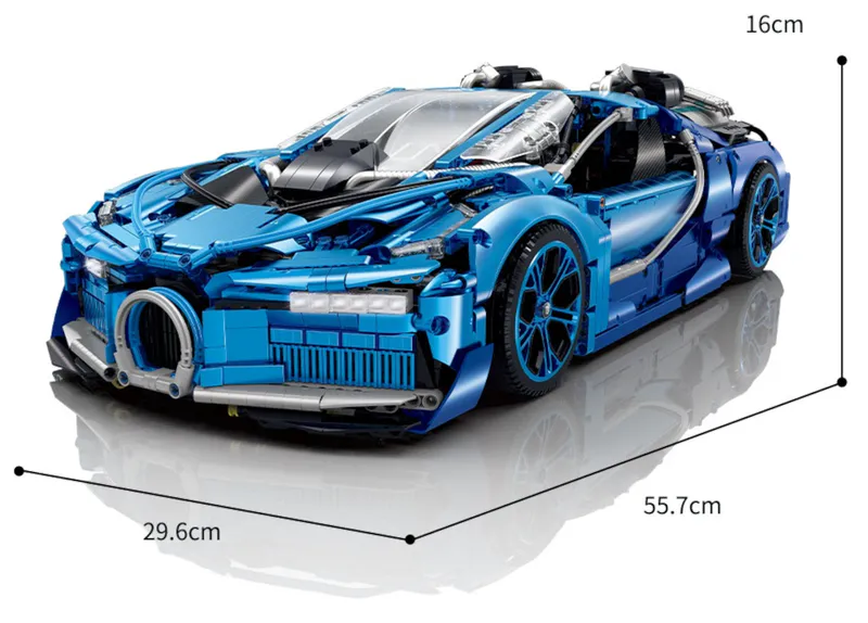 Supercar, building, blocks, code, 10613, GULY, 3828, pieces, toy, model, construction, DIY, kit, lego, replica, massive, assembly, creative, educational, engineering, vehicle, bugatti, blue,