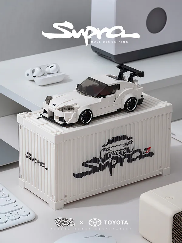 Supra Building Blocks Kit PB8808 is a 1:32 scale sports car model made from 367 high‑quality ABS bricks, perfect for display sell on brixbros-store.com