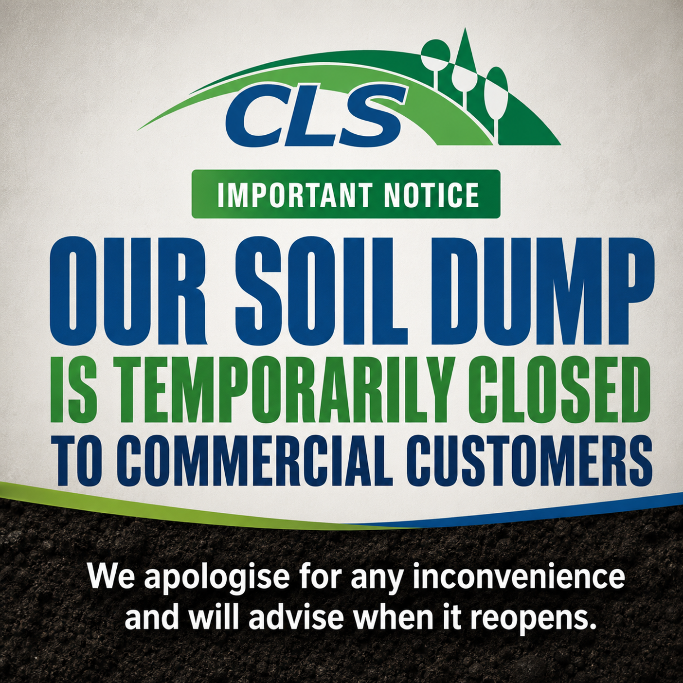 Commercial Soil Dump Closed 