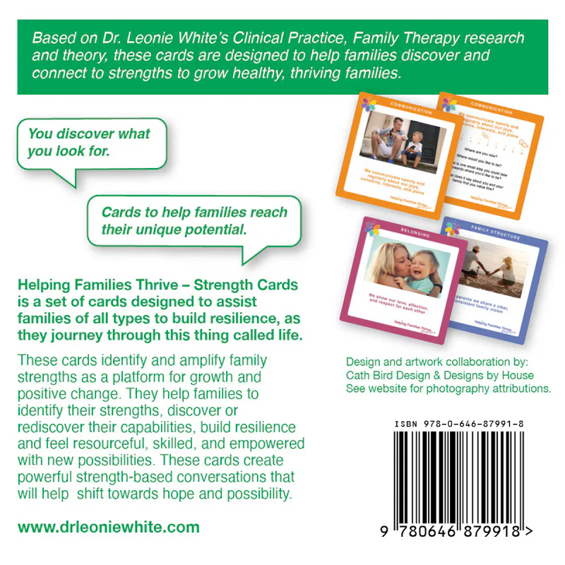 Helping Families Thrive Cards - Strengths Cards Cover Back