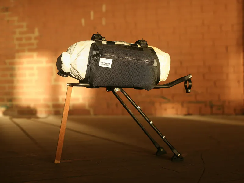 South City Stitchworks Love Handles Rack Harness mounted on a Mica rack