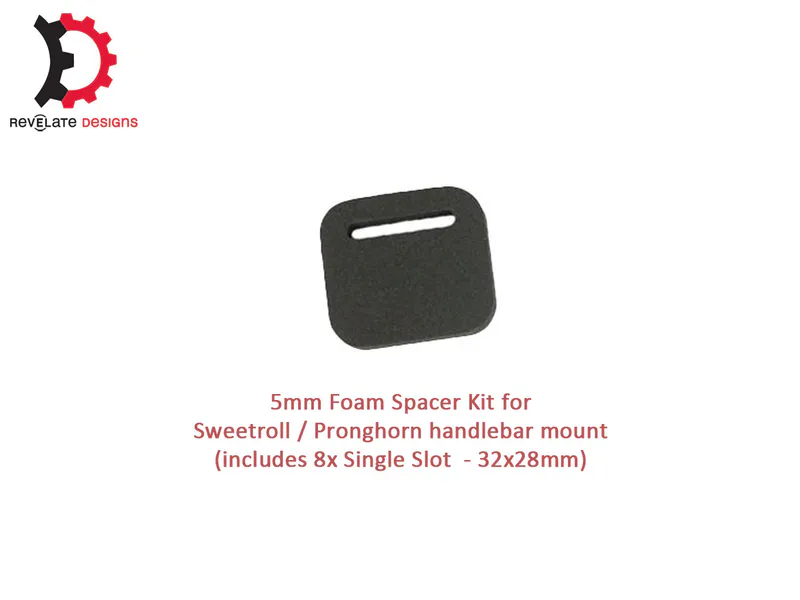 5mm Foam Spacer Kit for Sweetroll / Pronghorn handlebar mount (incl. 8x Single Slot - 32x28mm)