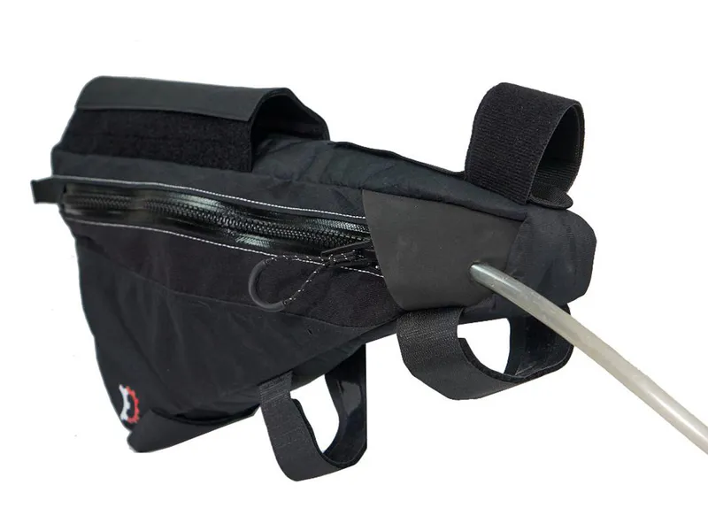 Revelate Designs Choss frame bag hydration hose exit