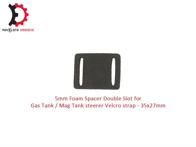 5mm Foam Spacer Double Slot for Gas Tank / Mag Tank steerer Velcro strap - 35x27mm