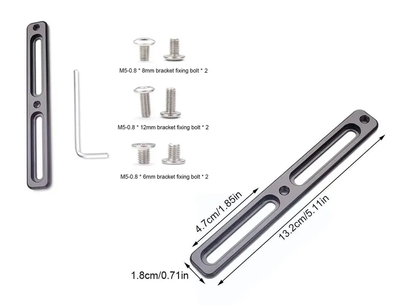 Bottle cage adaptor 2 slot black with installation hardware