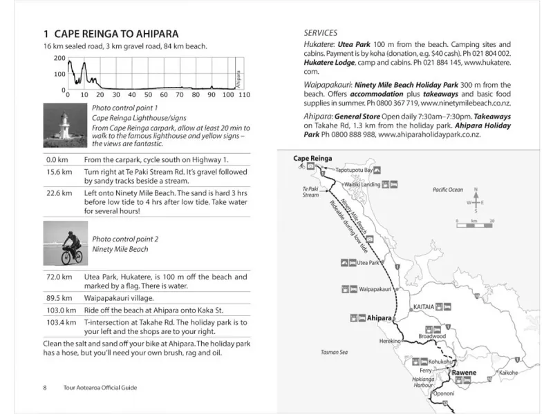 Tour Aotearoa Official Guides - route description example