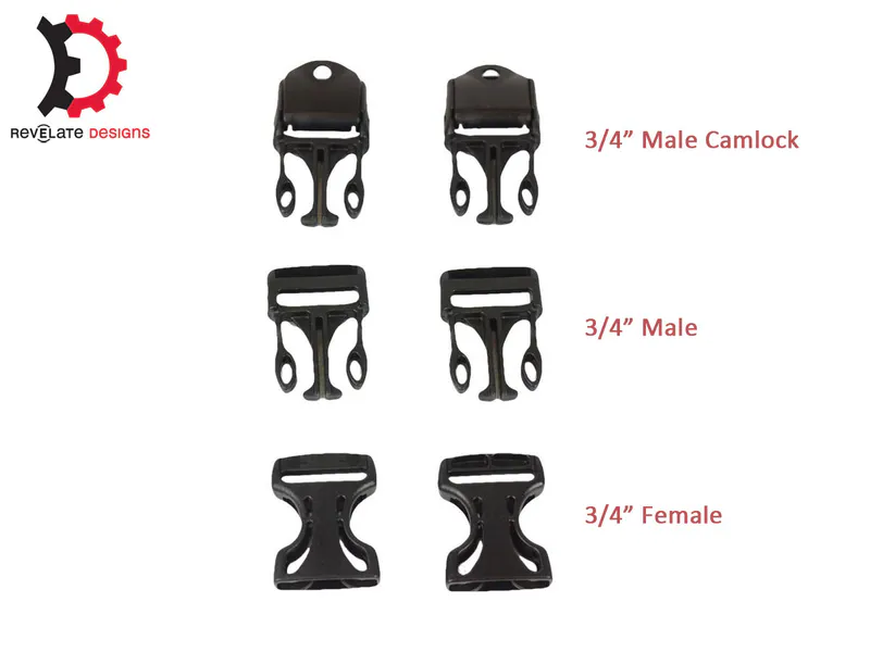 Revelate Designs Buckle Repair Kit - Includes:  2 Male Camlocks 2 Male Buckles 2 Female Buckles