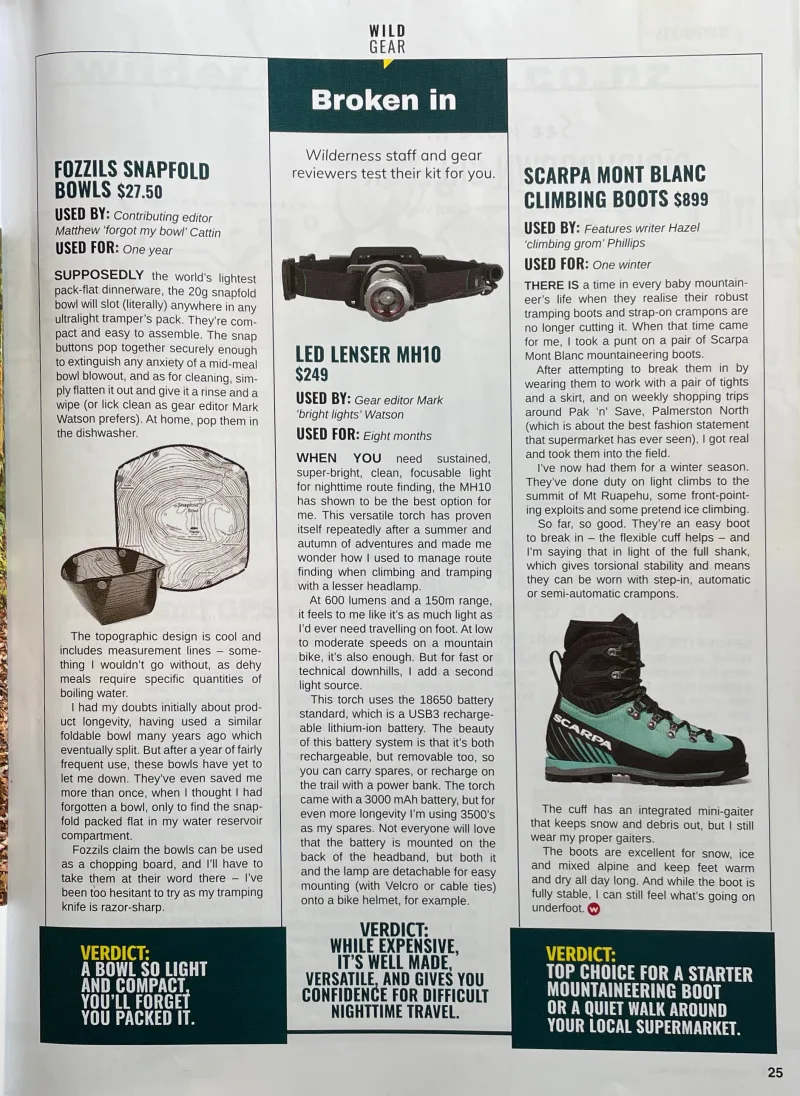 Wilderness Magazine - Fozzils review