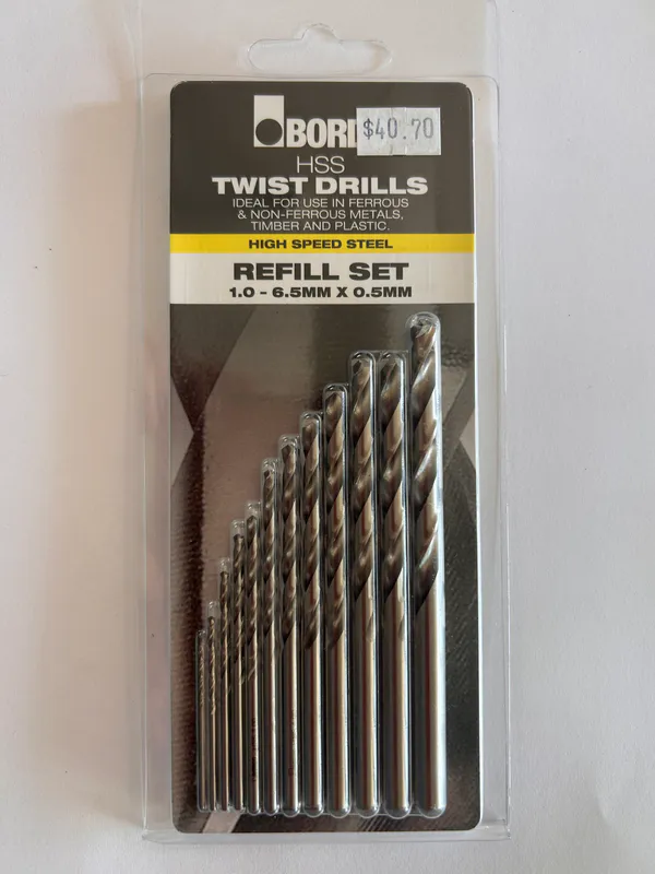 Bordo HSS Twist Drills Refill Set