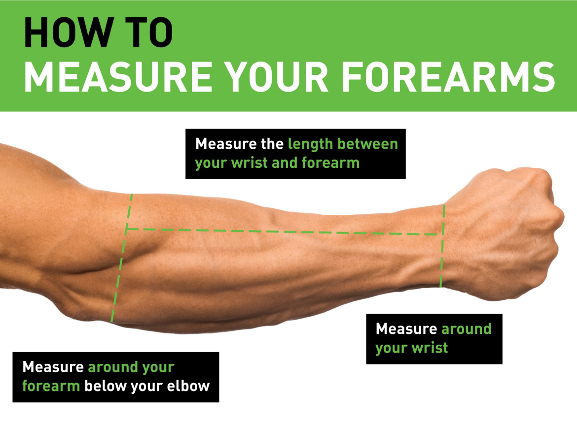 Dry Cuffs sizing guide - how to measure your forearms