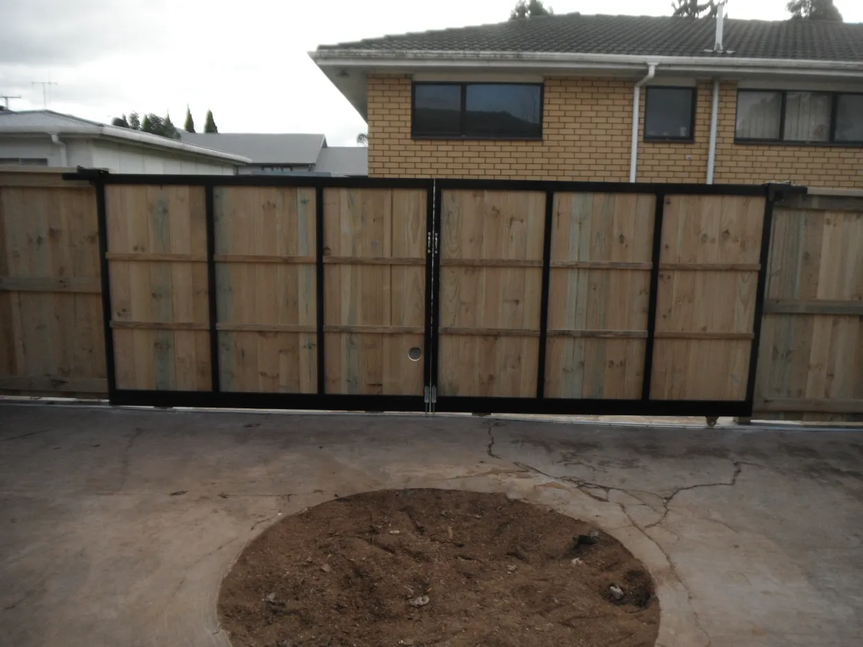 Inside property view of a basic frame with vertical ribs and wood added by customer