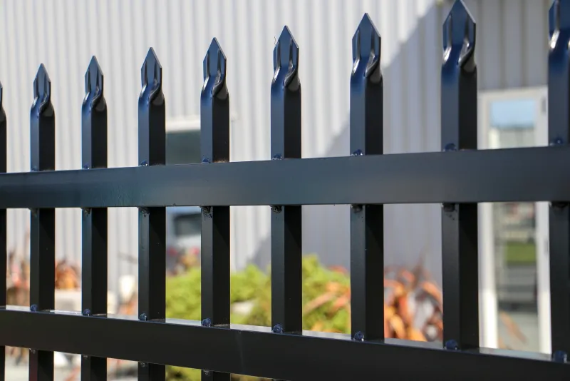 Square pickets with pressed spear tops - of Elite gates