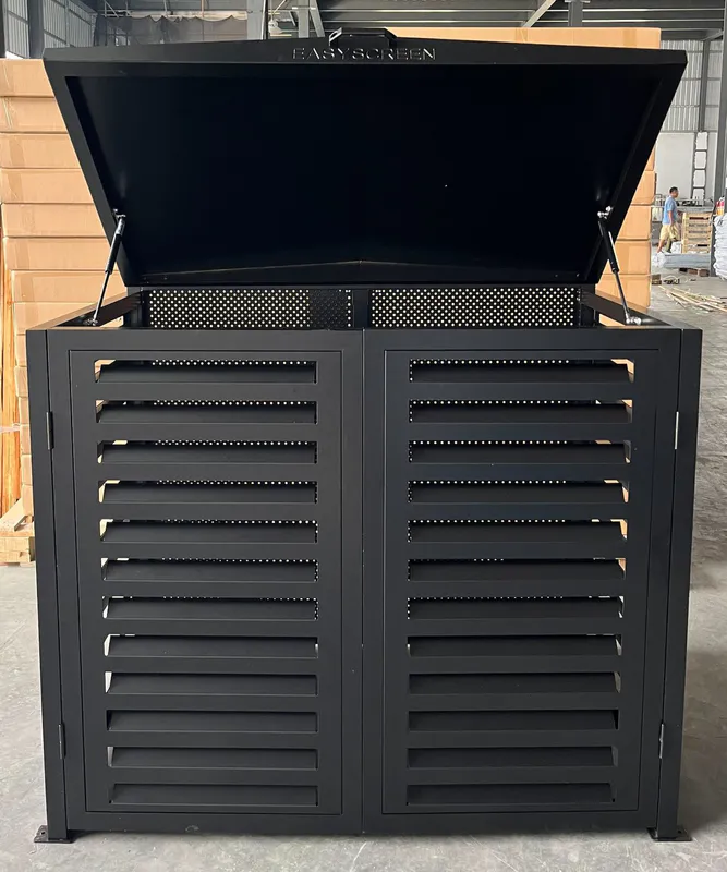 Wheelie Rubbish Bin Cover 2 Bins Black
