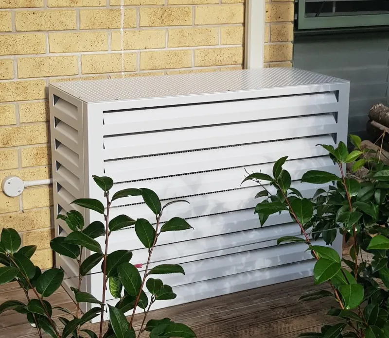 heat pump cover small white 1