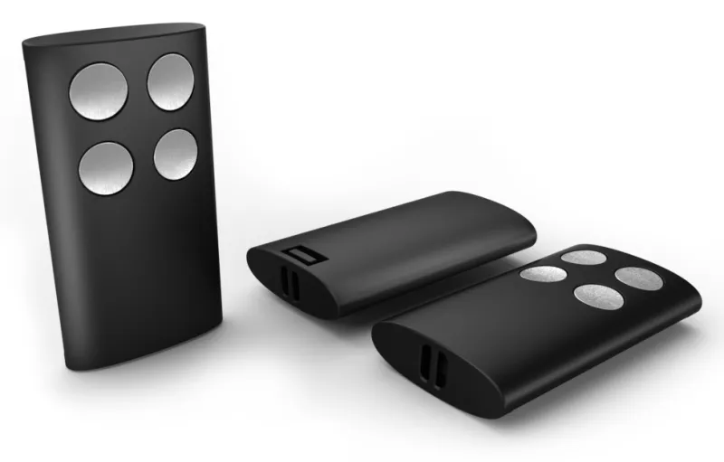 Showing the front and back of a TMT remote