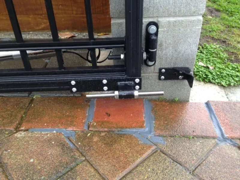 The EasyGate gate Post Stopper - open