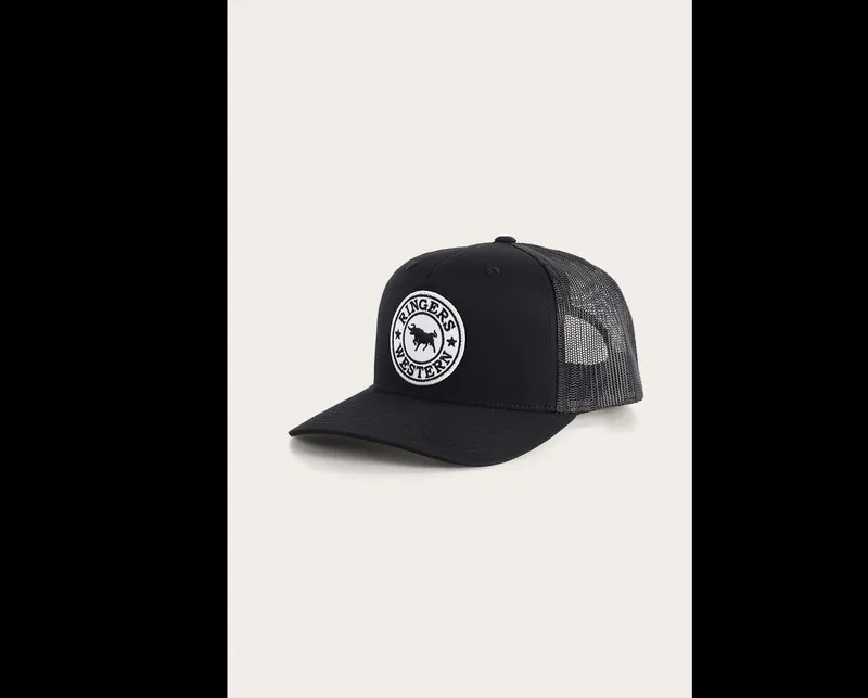 Black w Black & White Patch