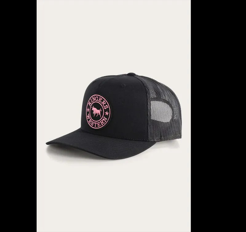 Black w Black & Pink Patch