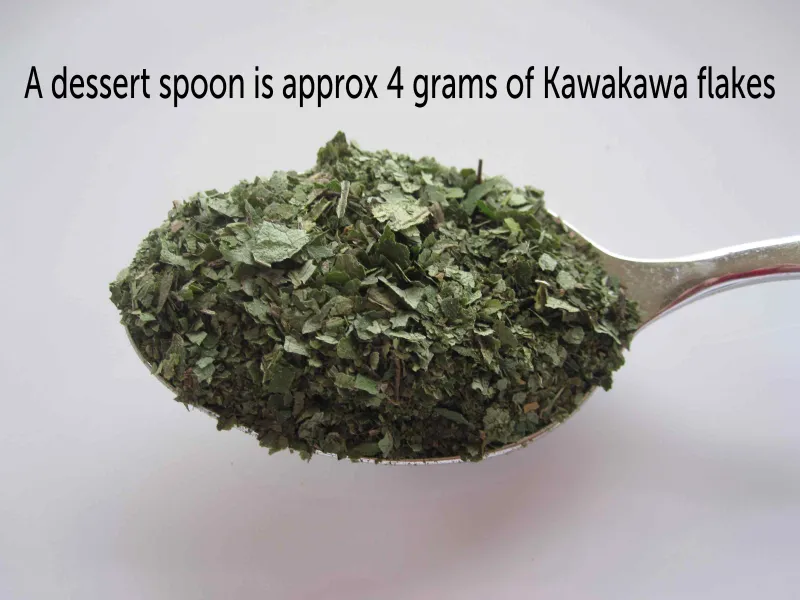 Dessert spoon of Kawakawa - approx 4g