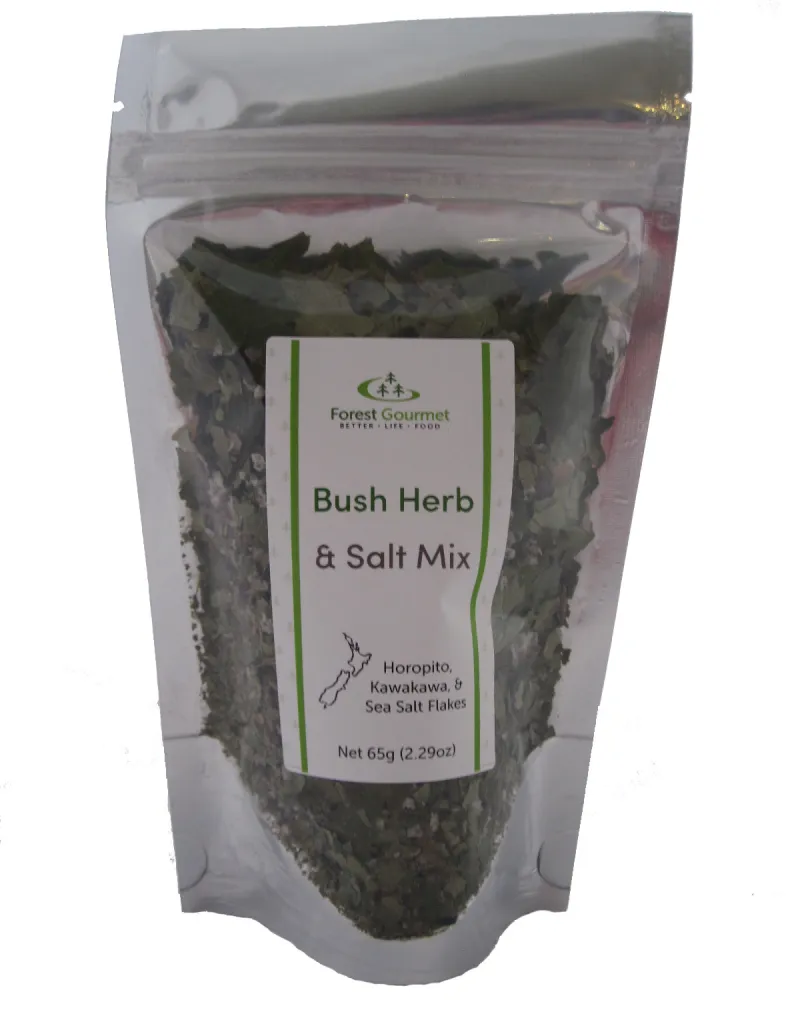 Bush Herb & Salt Mix - 65g silver pouch - with Horopito and Kawakawa