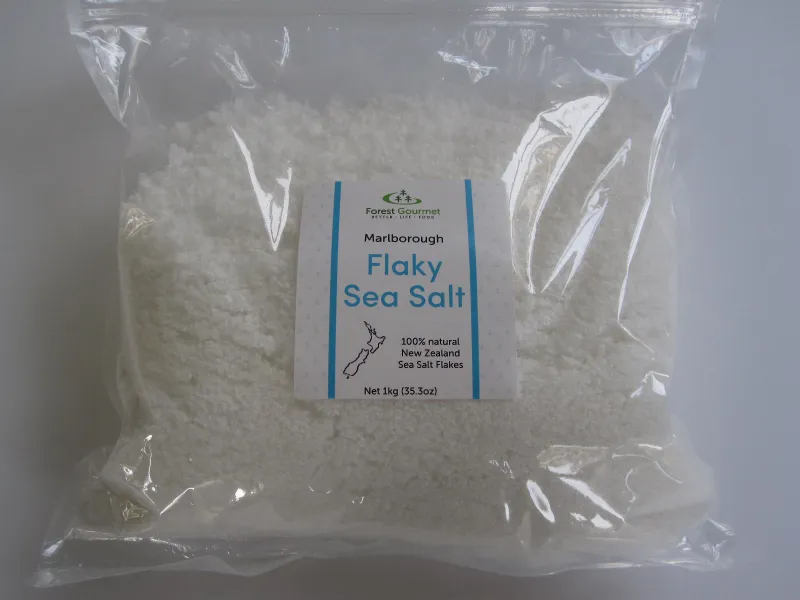 1kg resealable bag of Marlborough Flaky Sea Salt