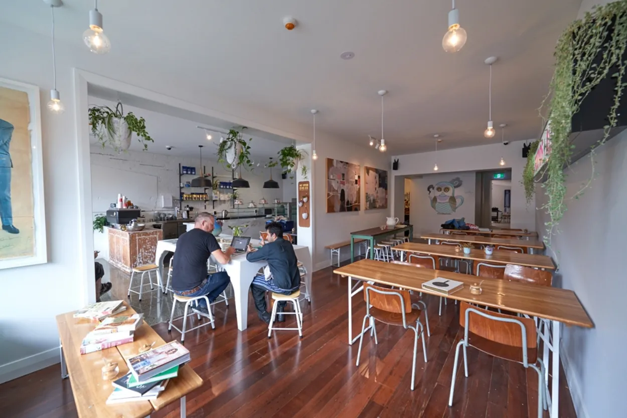 Hello Friends + Allies Cafe interior