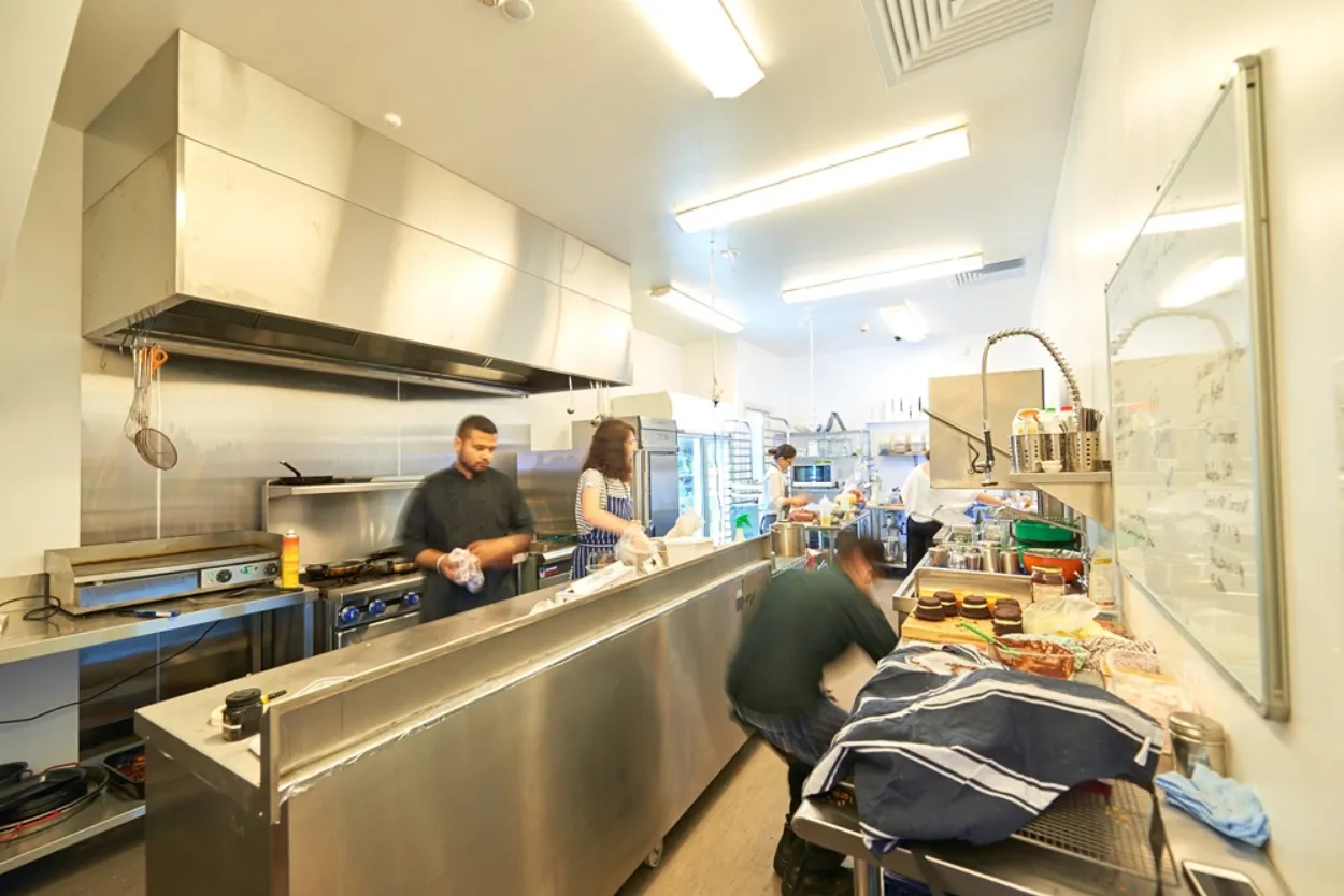 Hello Friends + Allies Cafe kitchen