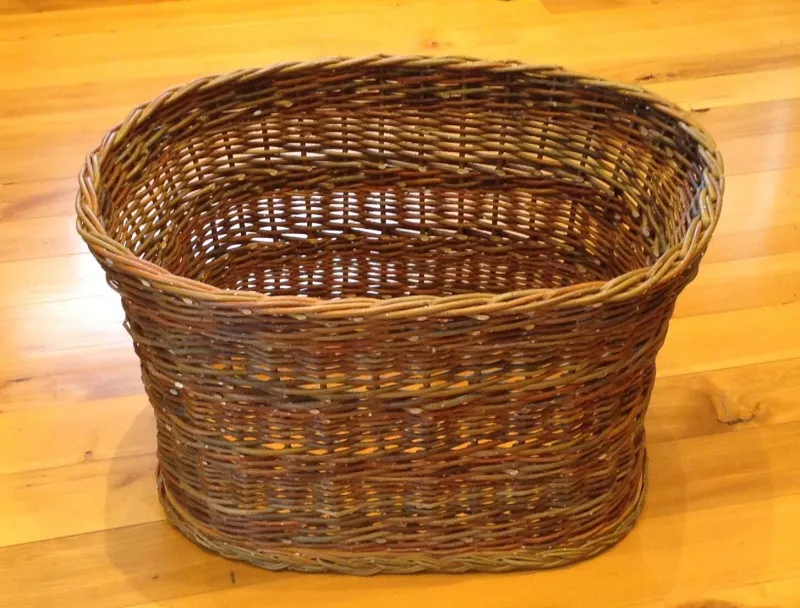 Log basket with ply base