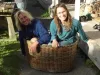 Darryl and Christine with their huge log basket