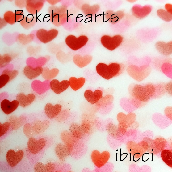 Sample of Bokeh hearts - pinks and reds