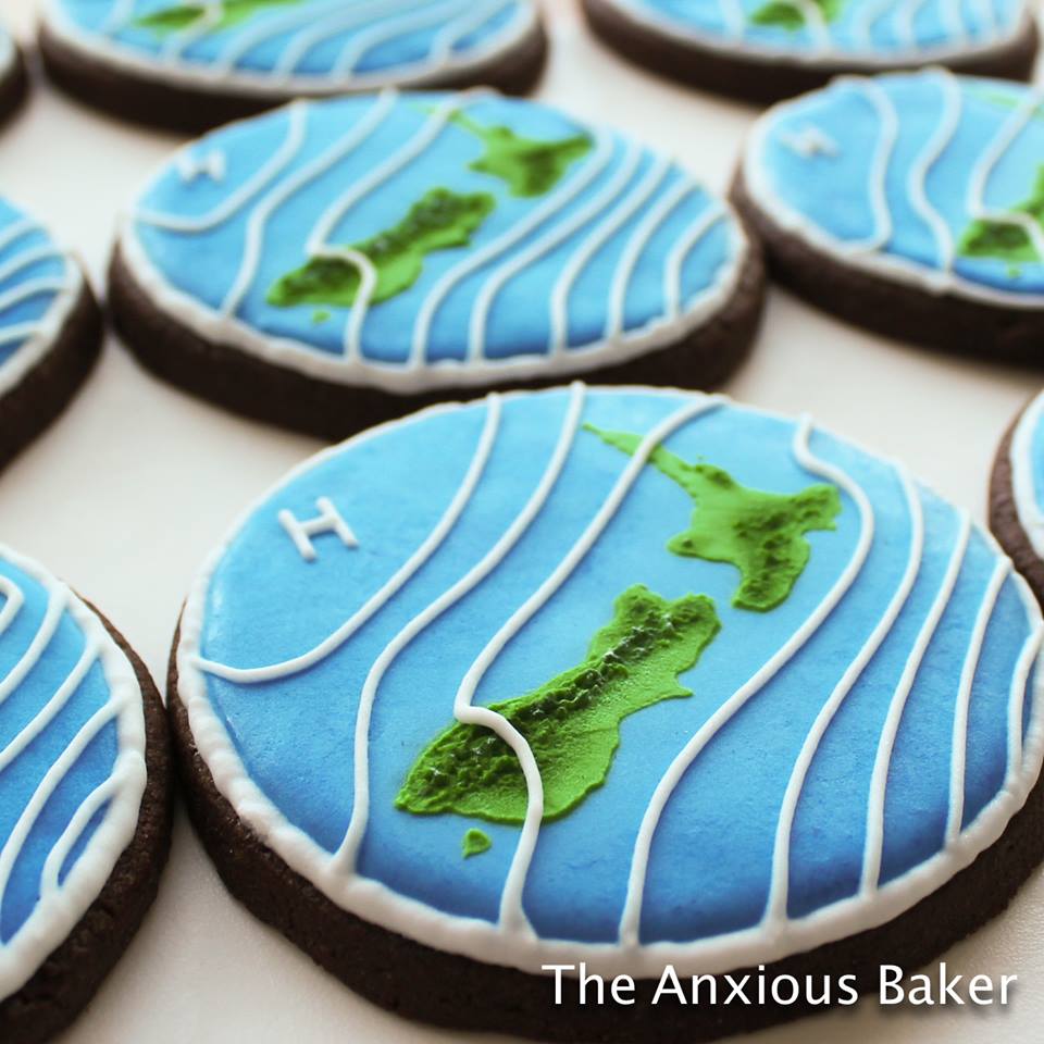 Weather Map cookies by Laura - The Anxious Baker