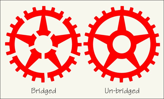 Unbridged vs bridged designs