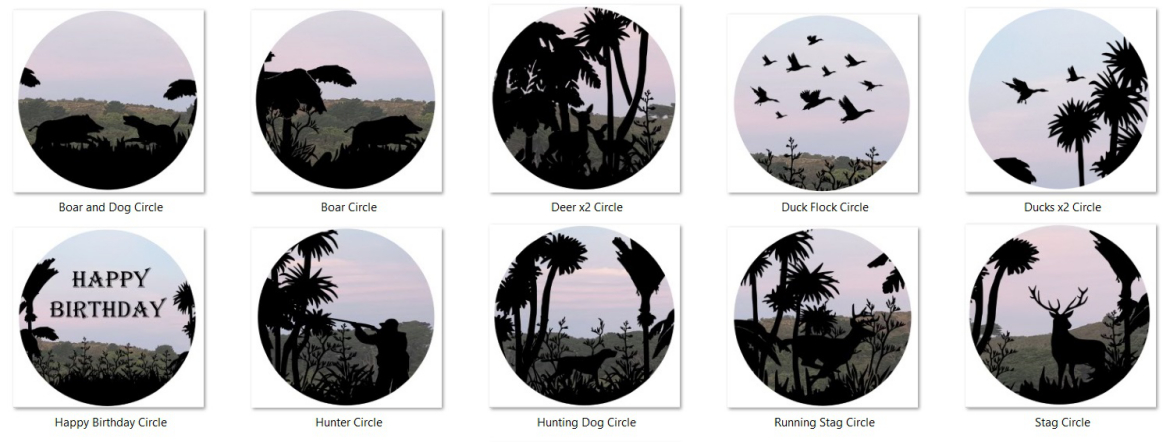 ibicci Hunting Circle digital prints