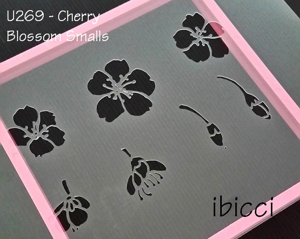 ibicci Cherry Blossom Smalls stencil - closeup