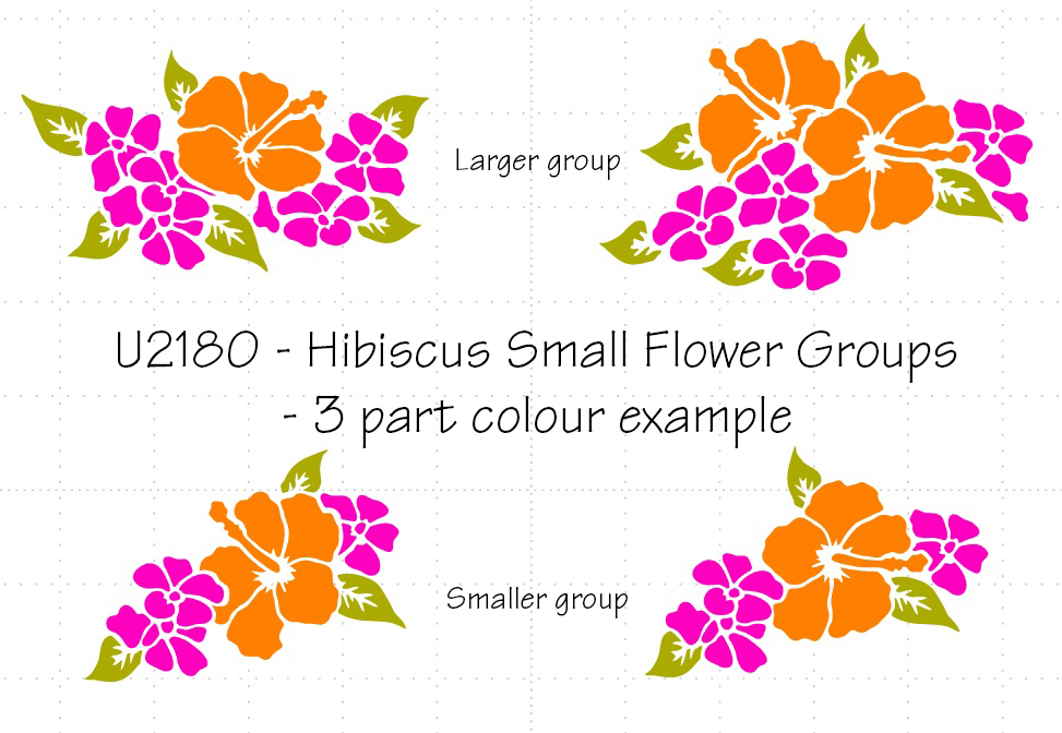 ibicci Hibiscus Small Flower Groups - 3 part colour example