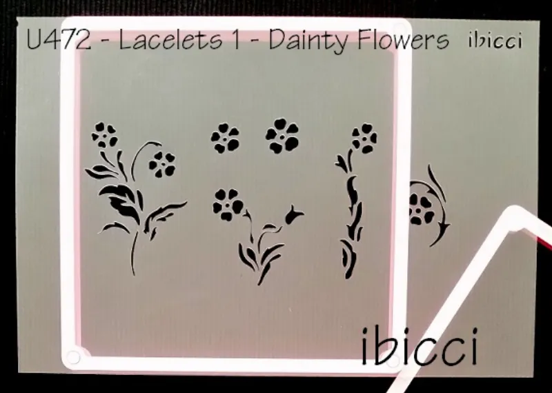 ibicci Lacelets #1 - Dainty Flowers stencil