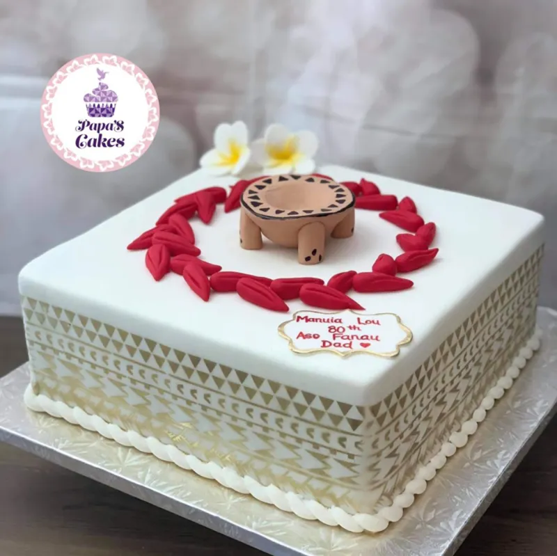 Papa's Cakes using the Tauga #2 cake stencil