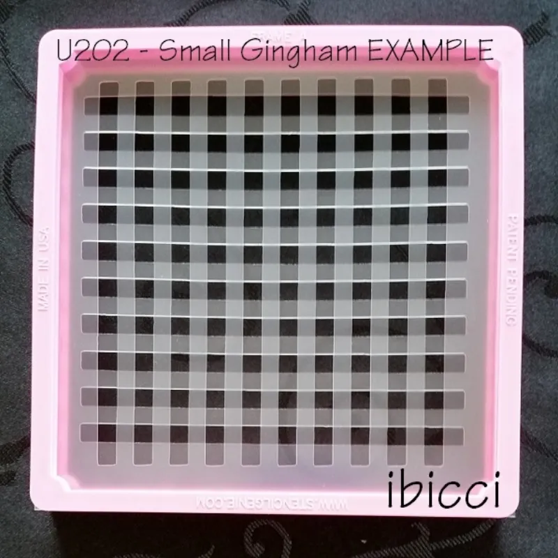 Small stripes stencil - Gingham Example