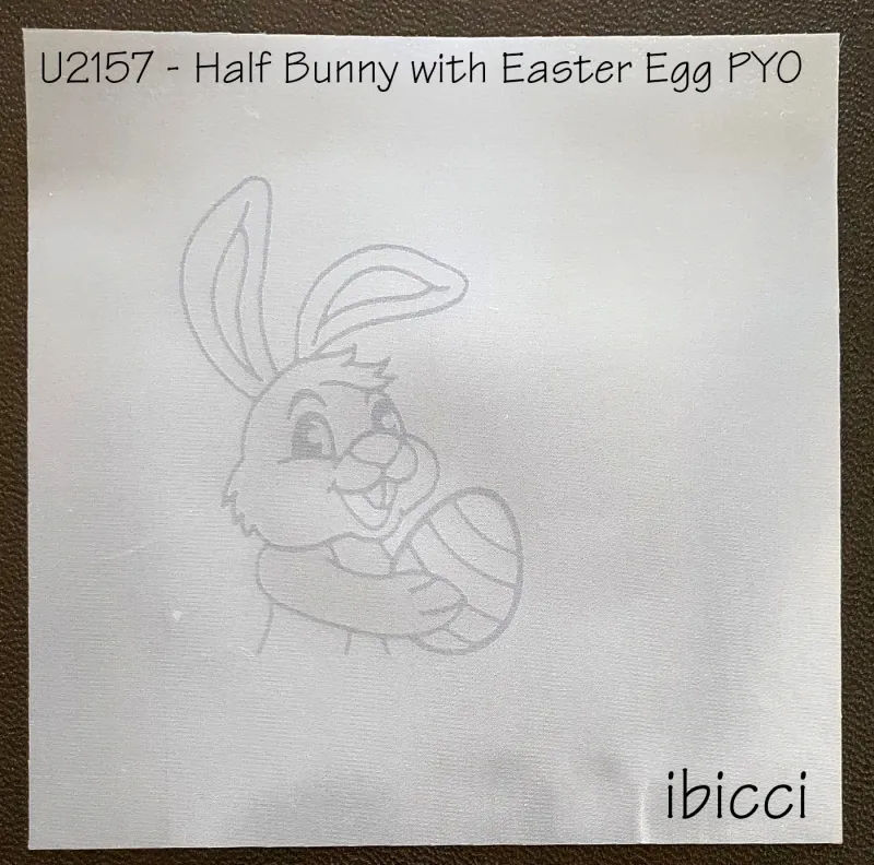 ibicci PYO Half Bunny with Easter Egg MESH stencil