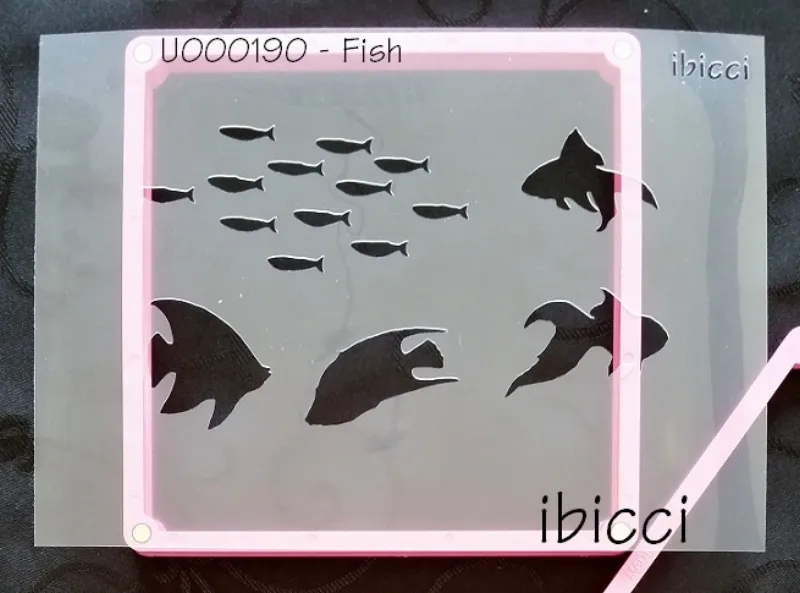 Fish stencil with 5 designs