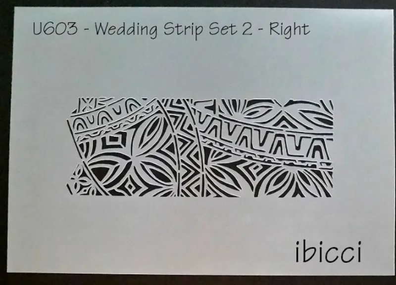 Polynesian Wedding Strip stencil Set 2 Right