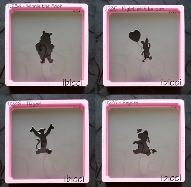 Winnie the Pooh and friends - set of 4 stencils