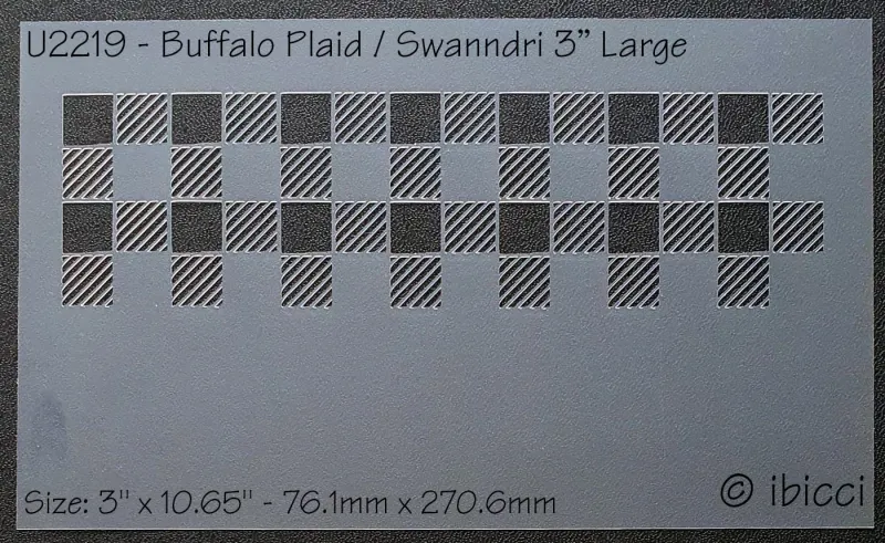 ibicci Buffalo Plaid / Swanndri 3" Large square stencil