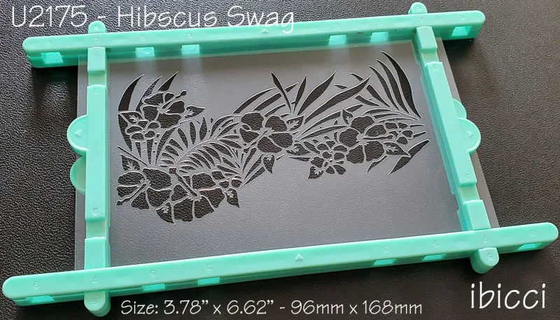 ibicci Hibiscus Swag cookie stencil - 1 part