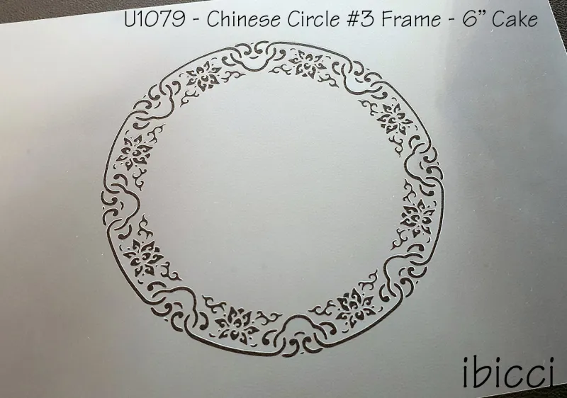ibicci Chinese Circle frame stencil #3 cake
