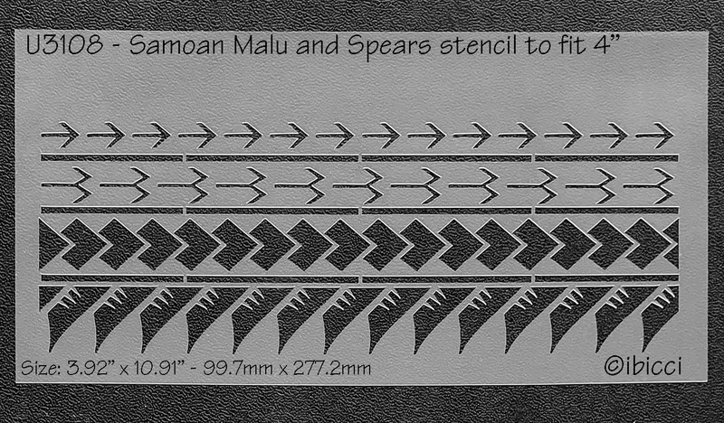 ibicci Samoan Malu and Spears Panel stencil