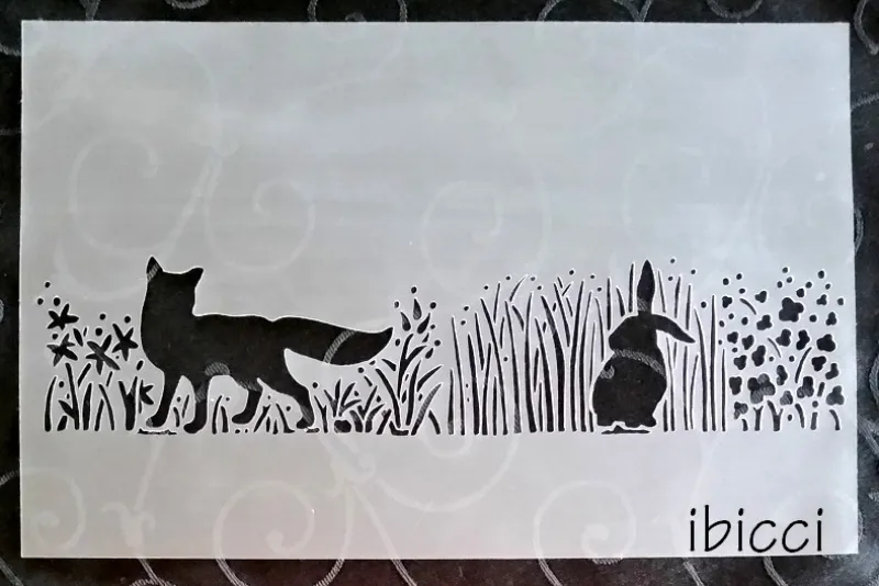 Woodland Panel #2 stencil for Cakes