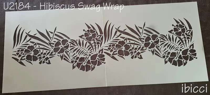 ibicci Hibiscus Swag Wrap stencil